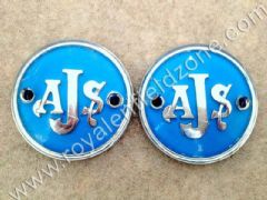 AJS vintage motorcycle replica monograms DECAL badges set