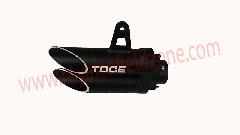 Sport bike exhaust toce small silencer two face