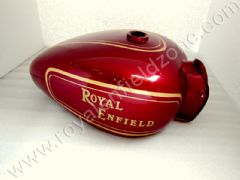 FUEL TANK 25 LITRES WITH GOLD HAND PAINT LINING
