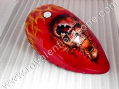 CUSTOM FUEL TANK WITH AIRBRUSH PAINT(MONSTER THEME)
