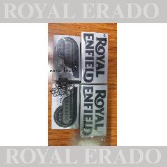 Royal Enfield Classic 350cc black tank and tool box sticker in black.