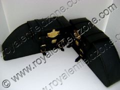 HARLEY STYLE BAGS WITH BRASS MONO AND LOCK