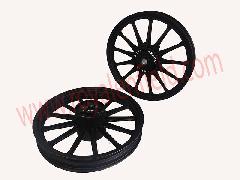 royal erado harley style 13 spokes full black alloy wheel front 19