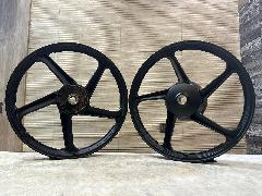 SPLENDOR 5 SPOKE ORIGINAL BLACK ALLOY WHEELS TYPE DESIGN FOR OLD AND NEW SP