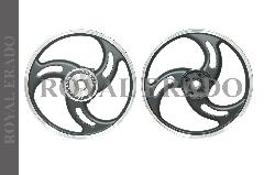 ROYAL ERADO 3 Spokes BLACK Alloy Wheel for STANDARD ABS Royal-Enfield