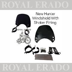 Royal enfield hunter 350cc windshield with shocker fitting